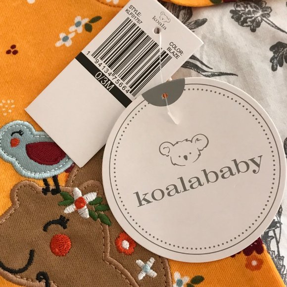 Koala Baby Onesie | Orange | Size 0-3 Months - Picture 5 of 8